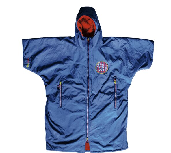 PAT LOVE PONCHO ZIPPED BLUE
