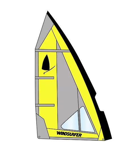 Windsurfer Sail 5,7 Yellow/Grey